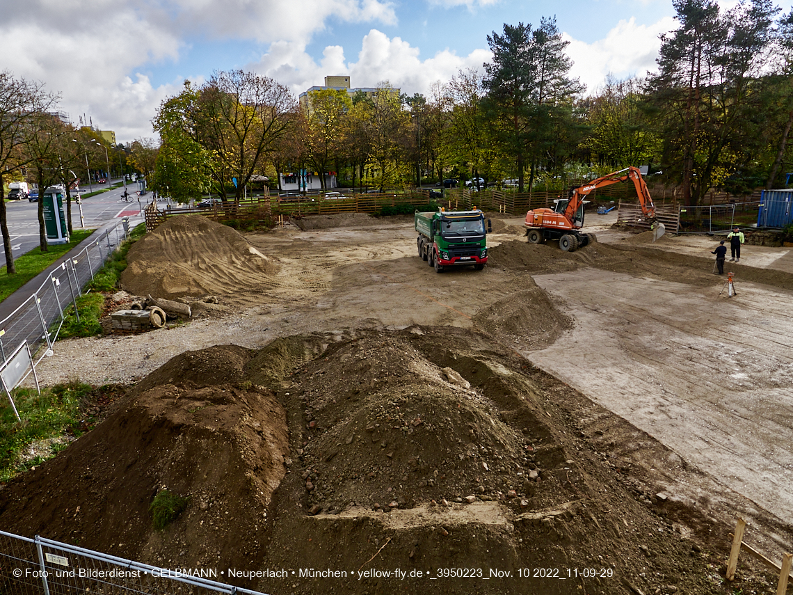 10.11.2022 - Baustelle an der Quiddestraße Haus für Kinder in Neuperlach